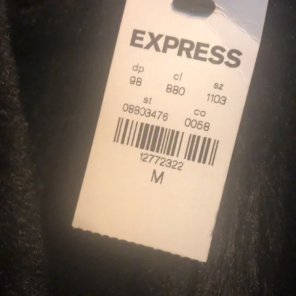 Fur Lined Moto Jacket M | faux fur lined coat  | Vintage Express | NWT - Picture 6 of 8